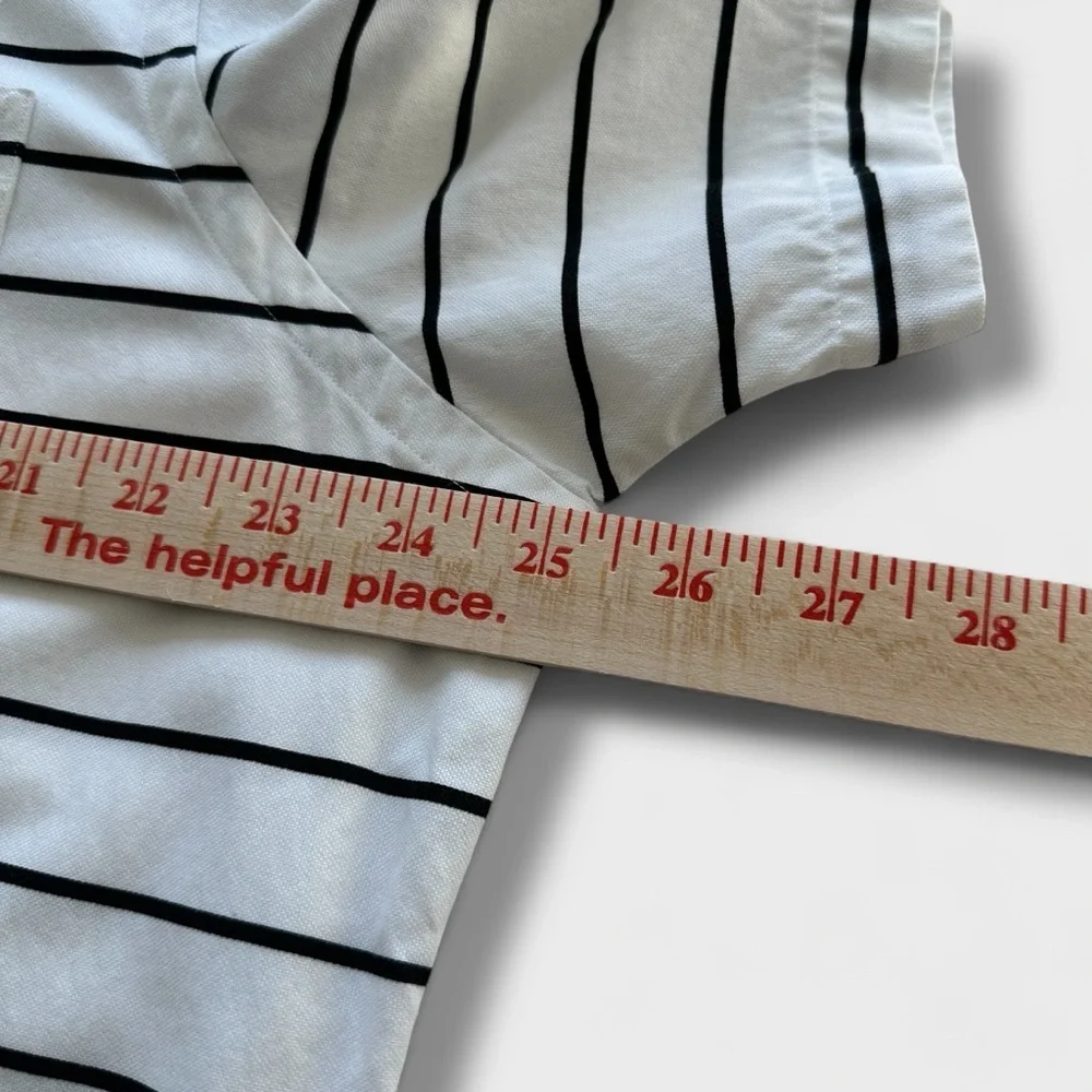 Ralph Lauren White and Black Striped Polo Shirt